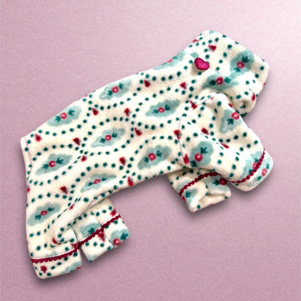 ELEGANCE In LUXE FLEECE, Handmade Jammies for Small Pets, Dog Clothing