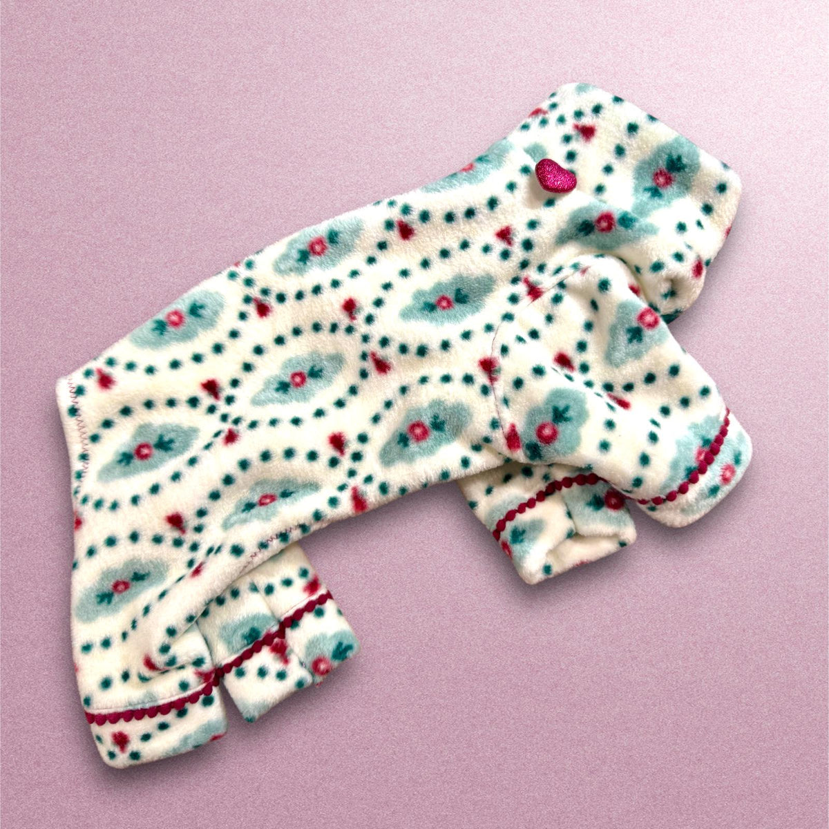 ELEGANCE In LUXE FLEECE, Handmade Jammies for Small Pets, Dog Clothing