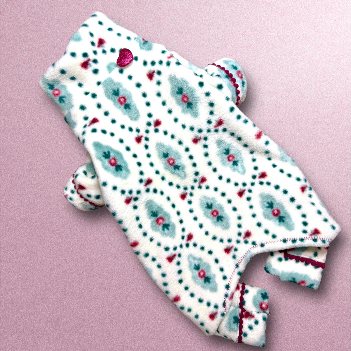 ELEGANCE In LUXE FLEECE, Handmade Jammies for Small Pets, Dog Clothing