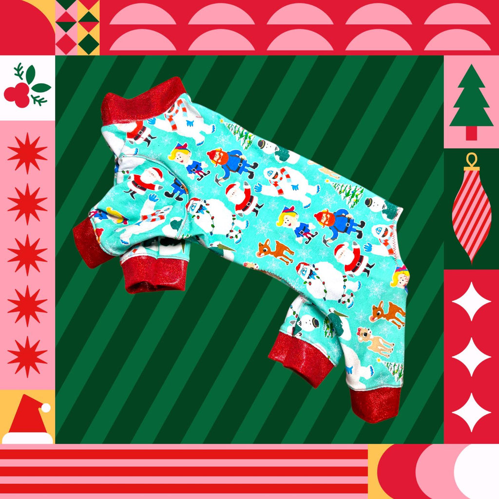 RUDOLPH & FRIENDS CHRISTMAS Jammies for Small Dogs: Handmade Holiday Pet Clothing