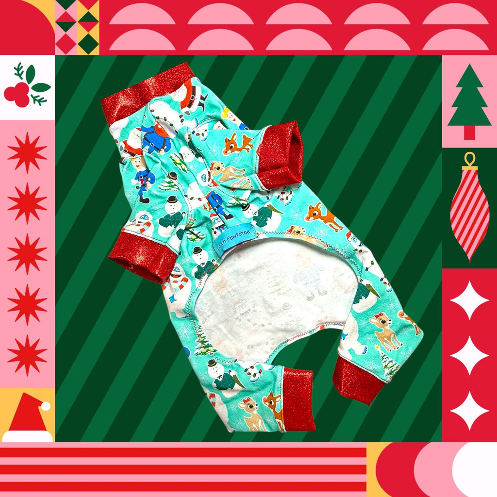 RUDOLPH & FRIENDS CHRISTMAS Jammies for Small Dogs: Handmade Holiday Pet Clothing