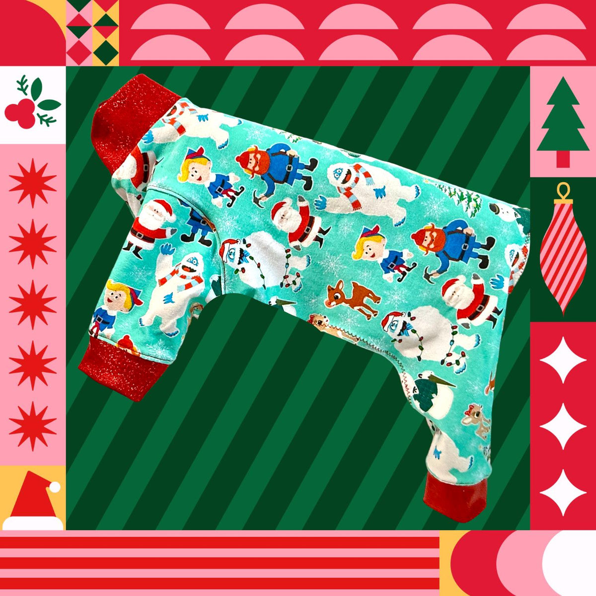 RUDOLPH & FRIENDS CHRISTMAS Jammies for Small Dogs: Handmade Holiday Pet Clothing
