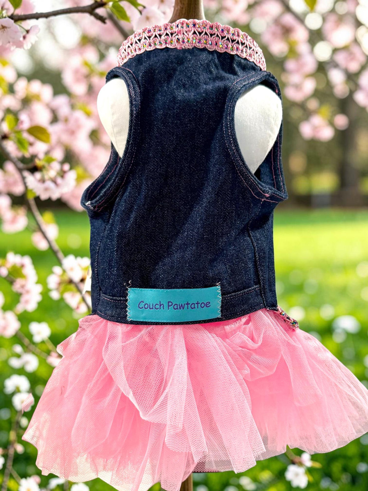 NATURE LOVER Denim Dress for Small Dogs