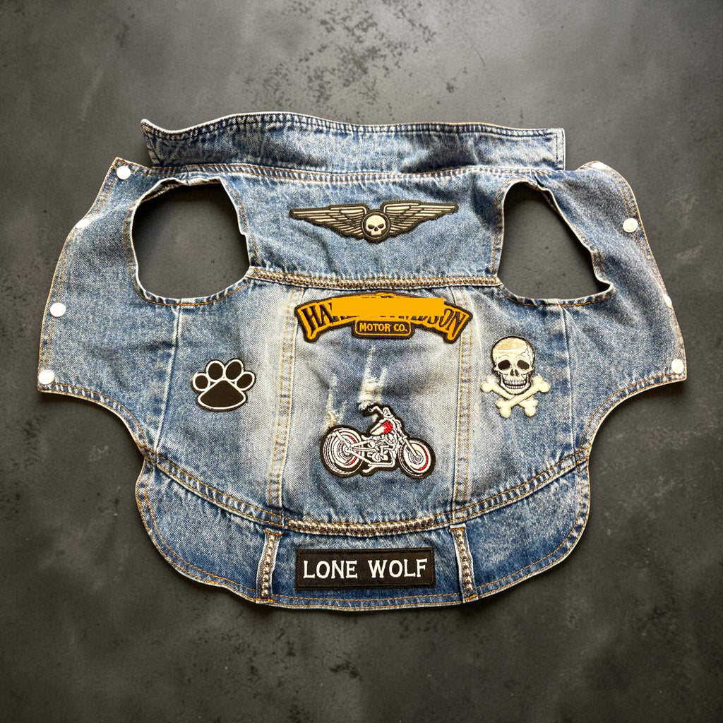 LONE WOLF BIKER Vest for Small Dogs