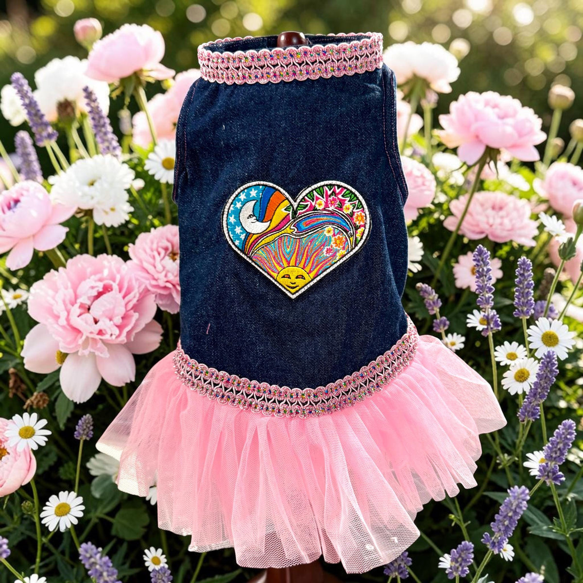 NATURE LOVER Denim Dress for Small Dogs