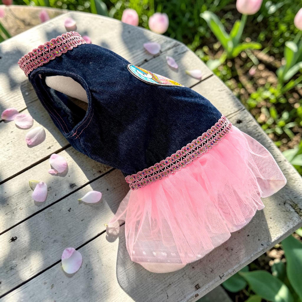 NATURE LOVER Denim Dress for Small Dogs