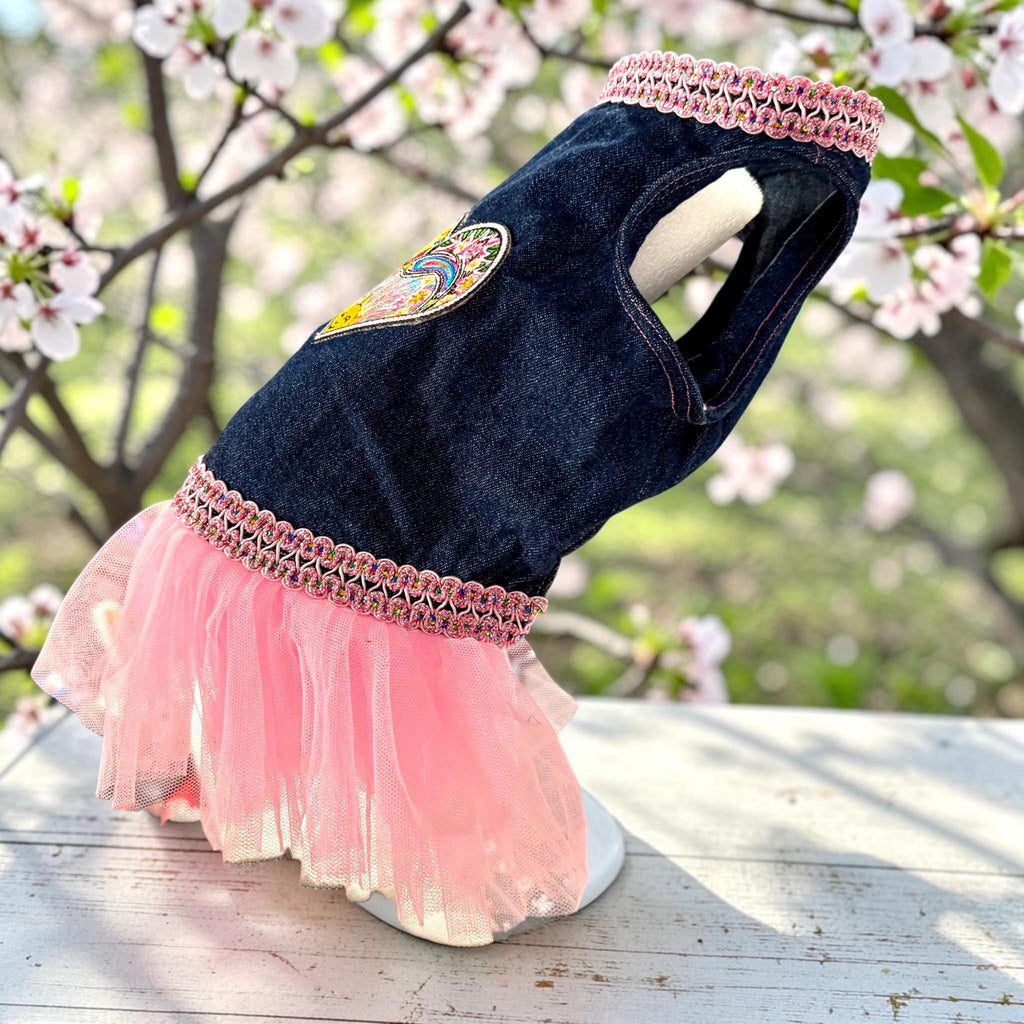 NATURE LOVER Denim Dress for Small Dogs