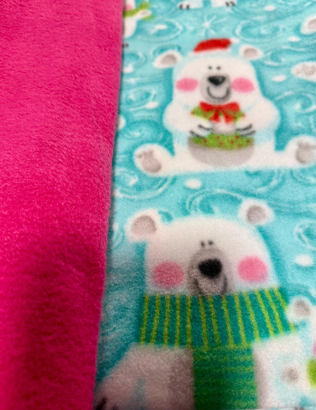 WINTER BEARS FLEECE Dog Jammies, HandmadeSmall Pet Onesie